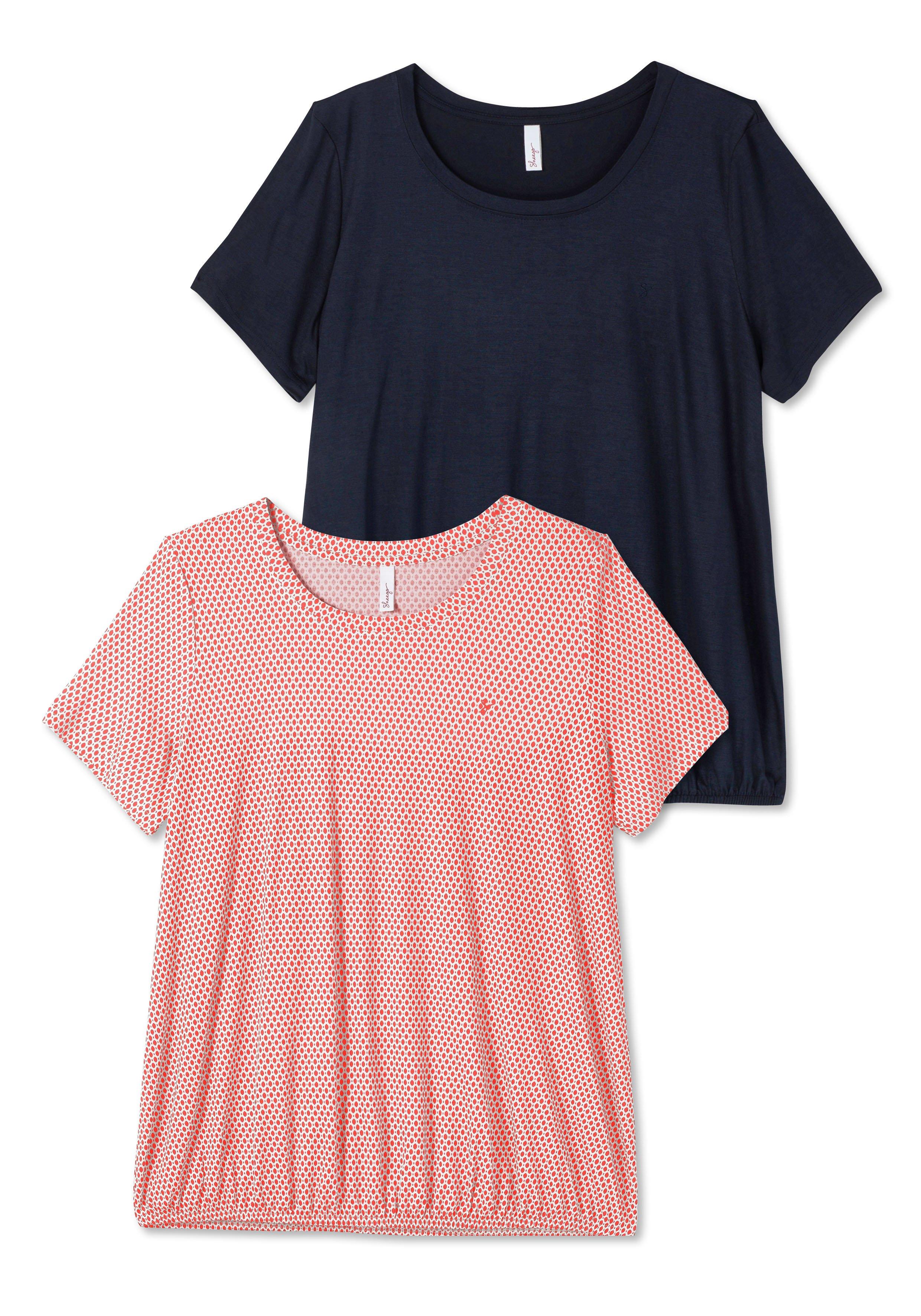 Doppelpack T-Shirts, mit Saum-Gummizug