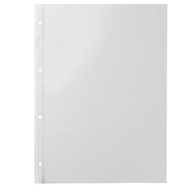Office World Zeigetaschen, 100 Stück, A4, 65 µm, genarbt, transparent