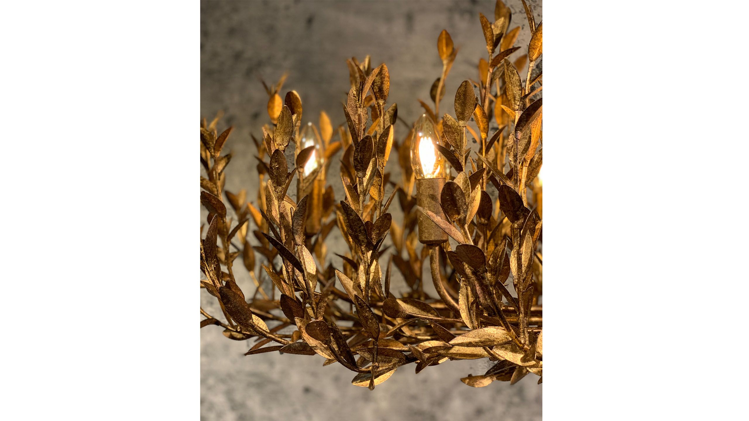 Hanglamp LB039/12+1 ambachtelijk brons Aix  | Leclercq & BouwmanB120 x D60 cm