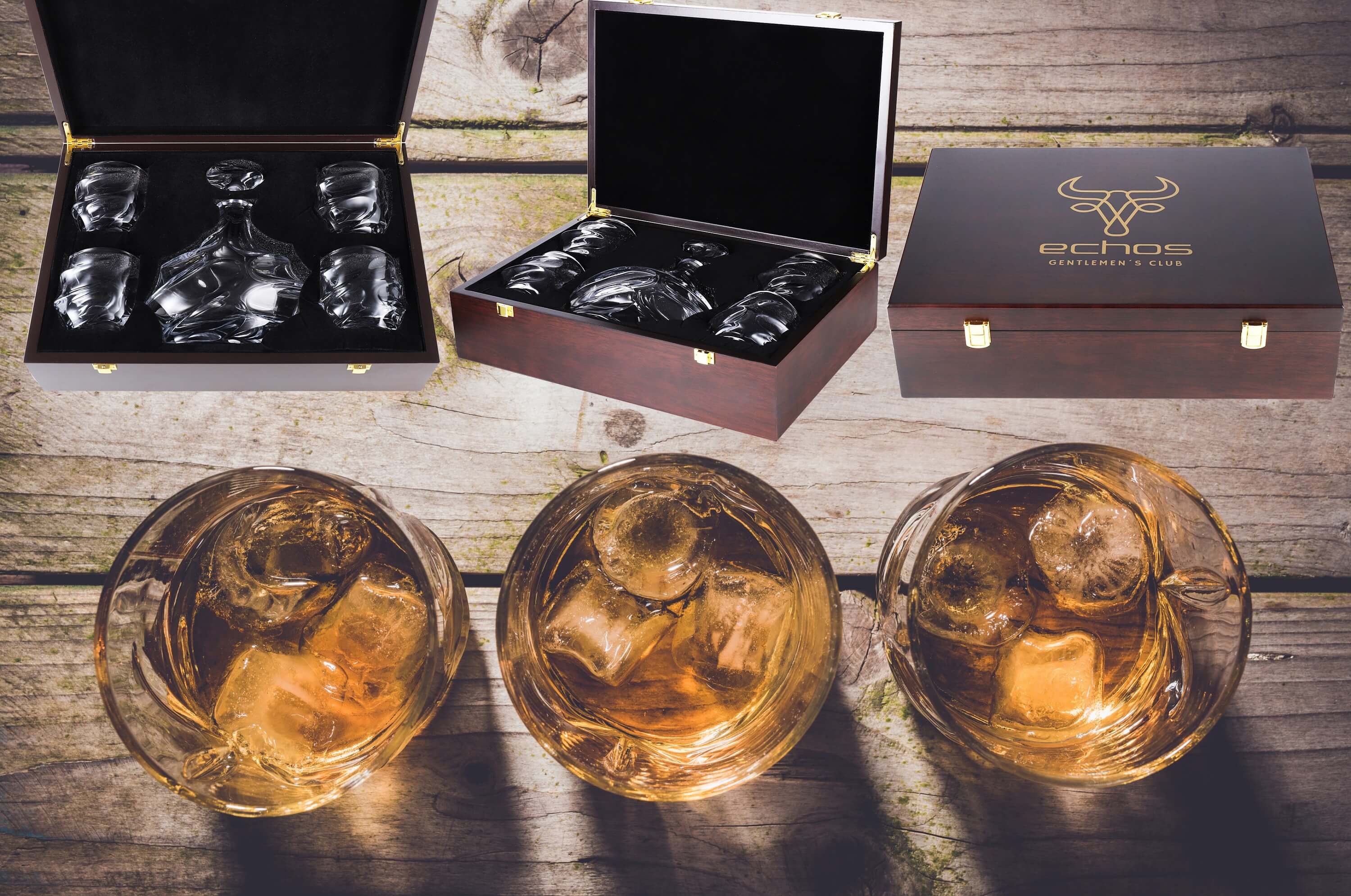 Echos Whiskyset Whiskygläser 7-Teiliges Whiskeyset Geschenkset