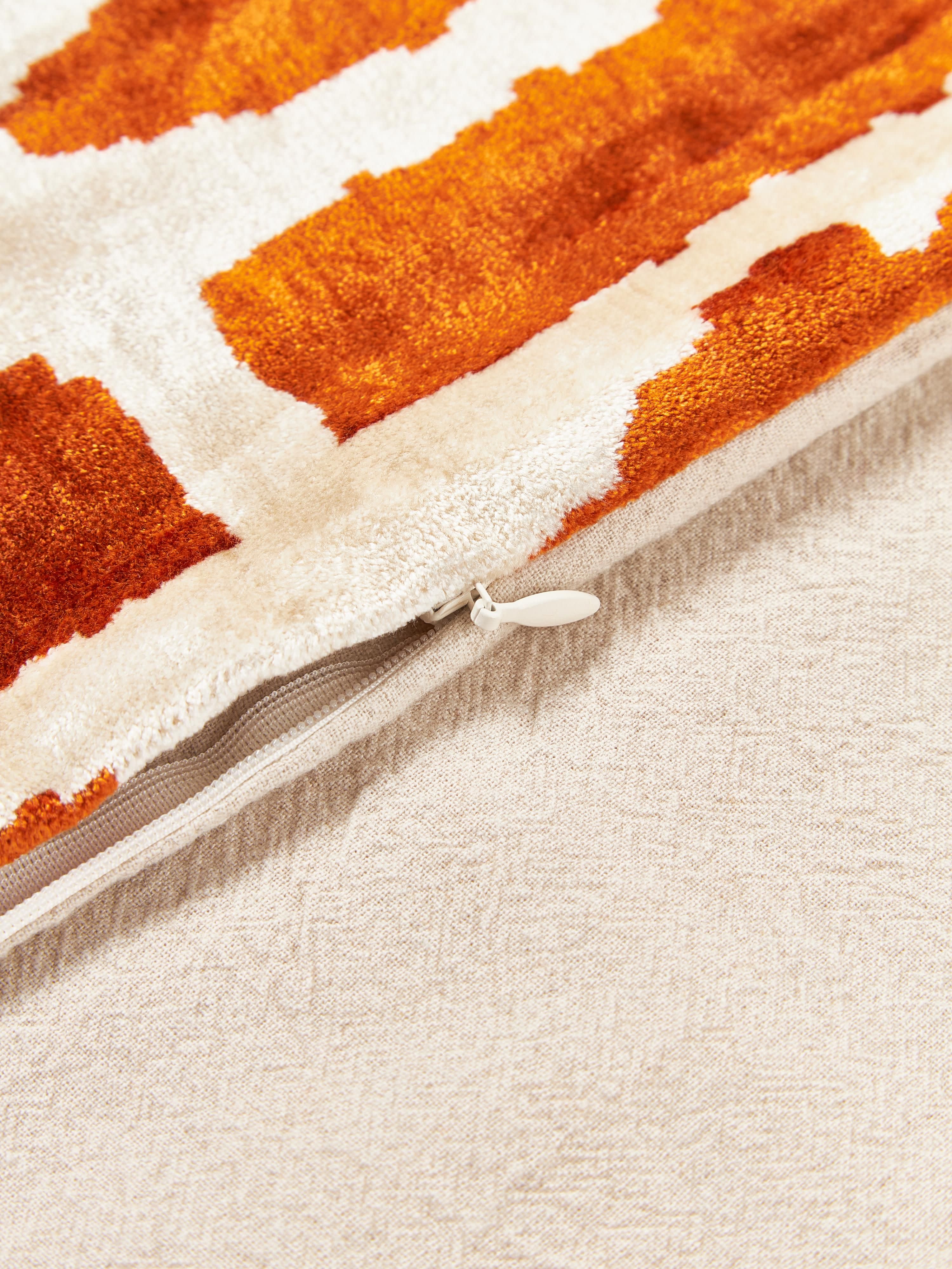 Viscose kussenhoes Dejan met ingeweven jacquard patroon