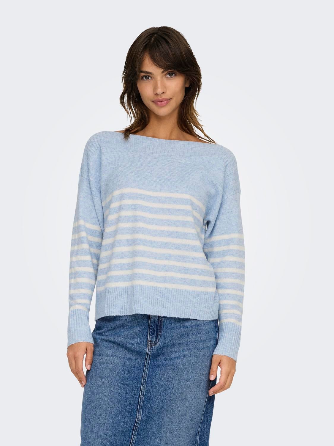 ONLGLORY Strickpullover Soft Chambray