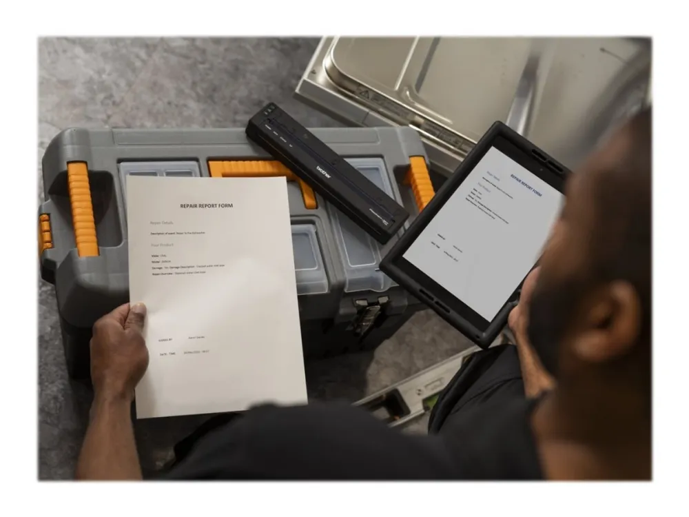 Brother PocketJet 8 PJ-822 - Printer - S/H - direkte termisk - A4/Legal - 203 x 200 dpi - op til 13.5 spm - USB-C