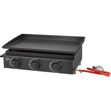 Jamestown Plancha gasbarbecue metaal zwart 56 x 38,5 cm