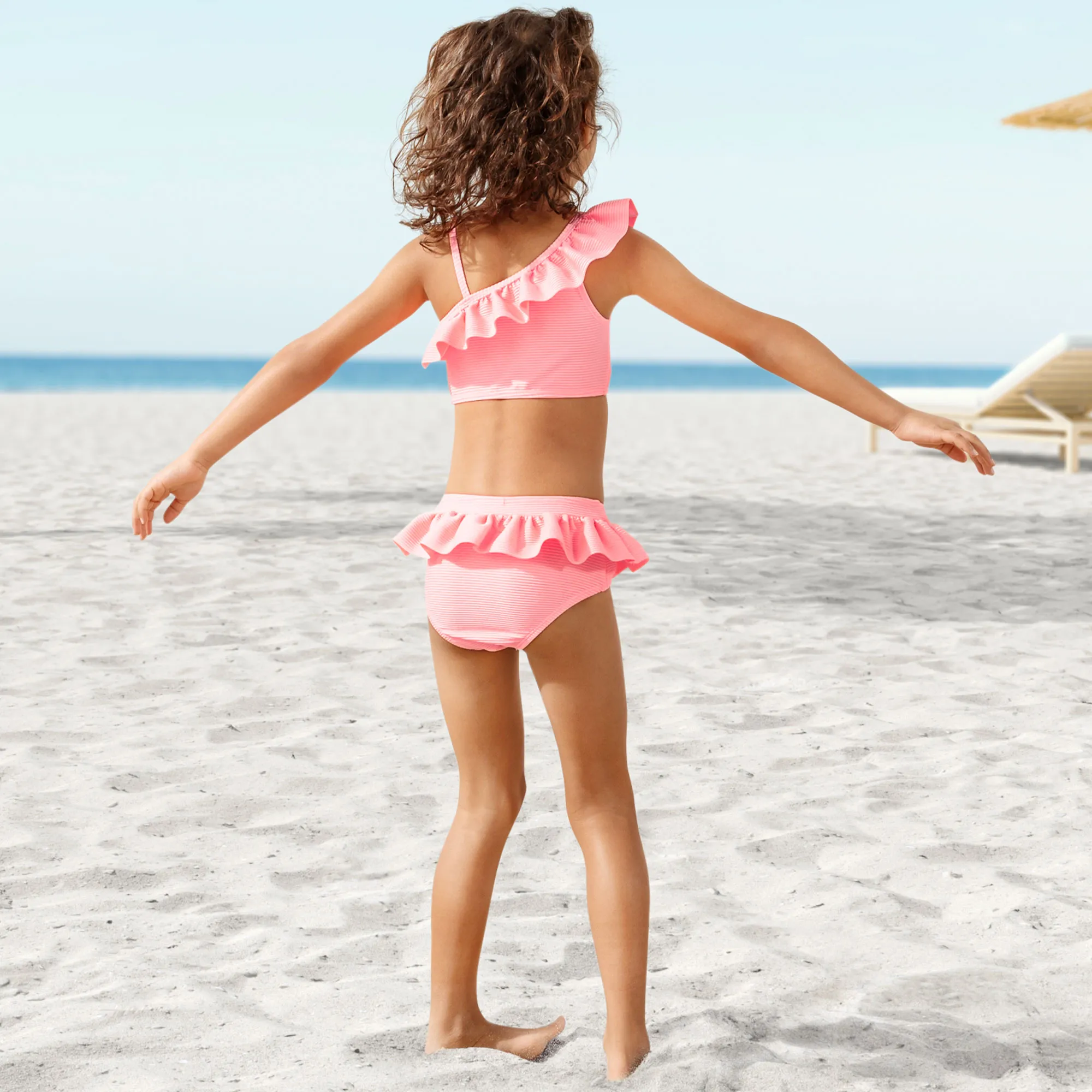 Mädchen-Bikini-Set mit schicken Volants, 2-teilig