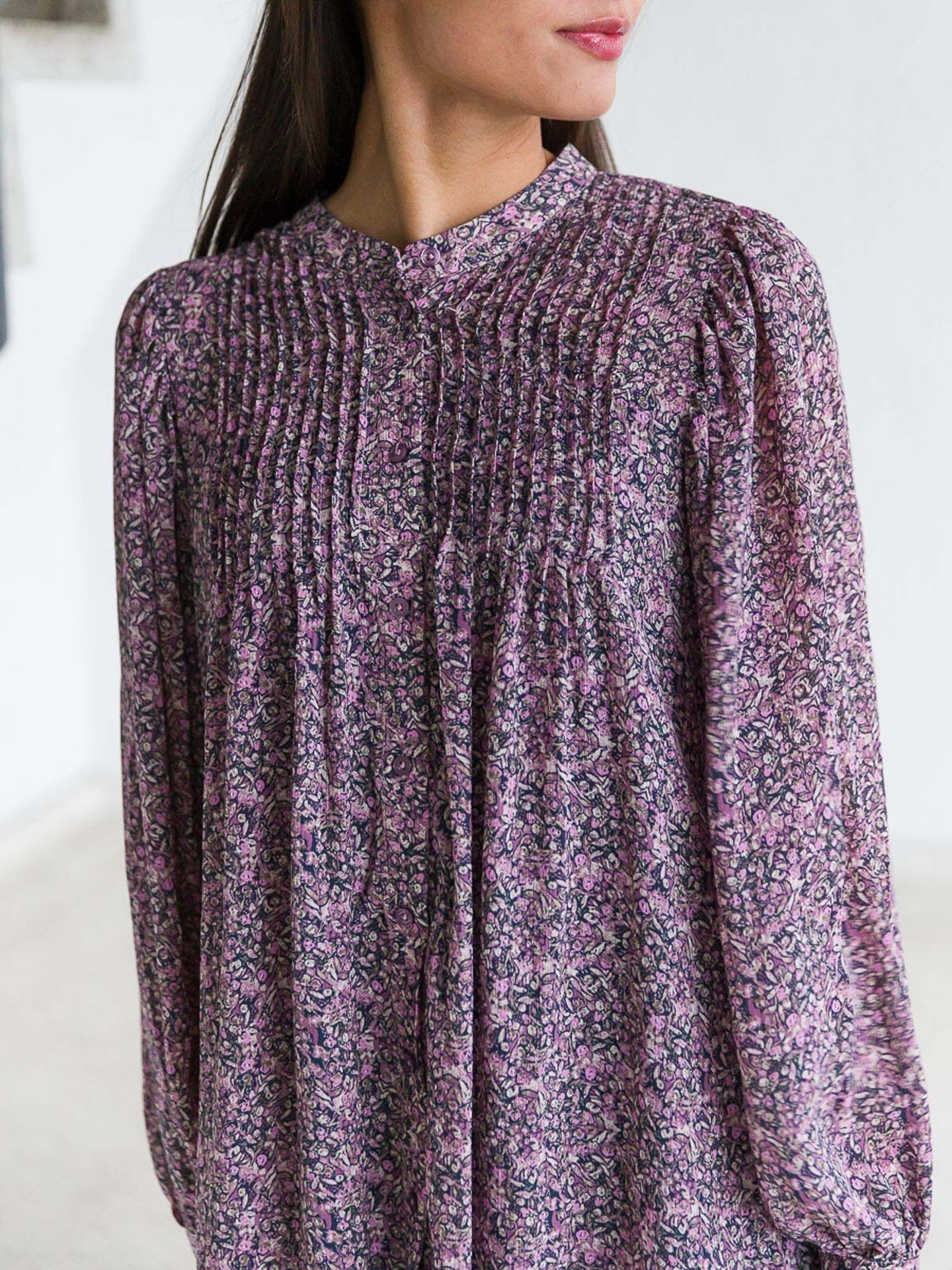Hedda Rikkelie Long Sleeve Shirt Dress All Over Print