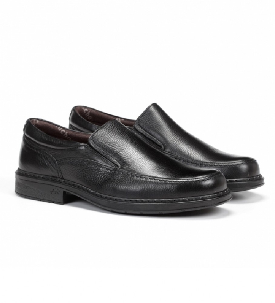 Sapatos Fluchos Clipper 9578 Cidacos em couro preto