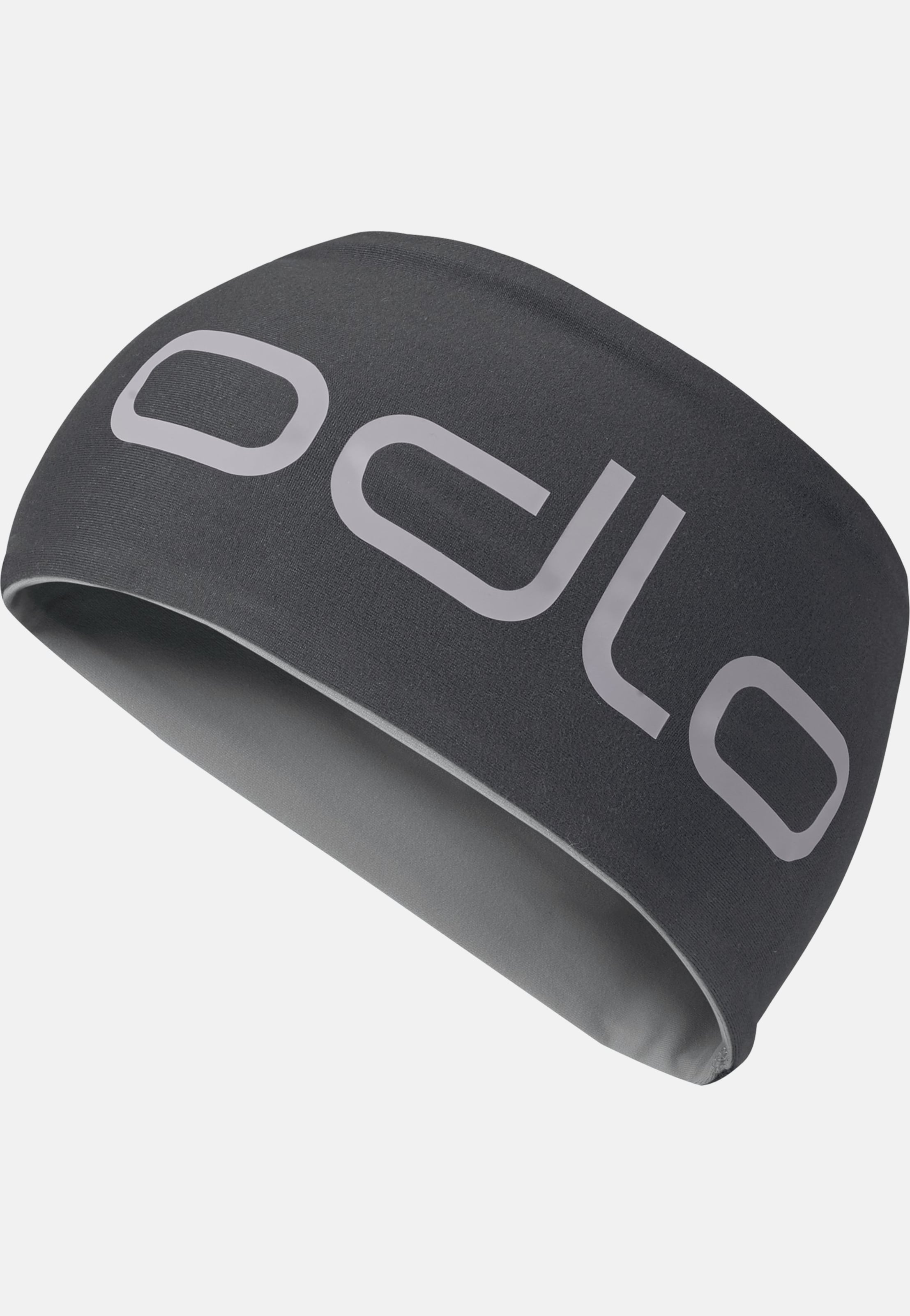 Reversible Wende-Stirnband in black - odlo steel grey