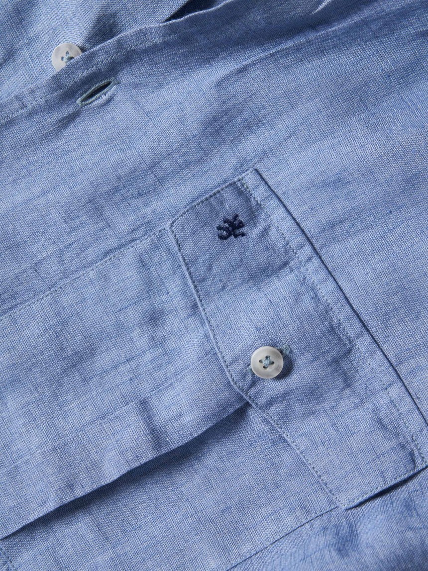 Camisa de linho manga curta