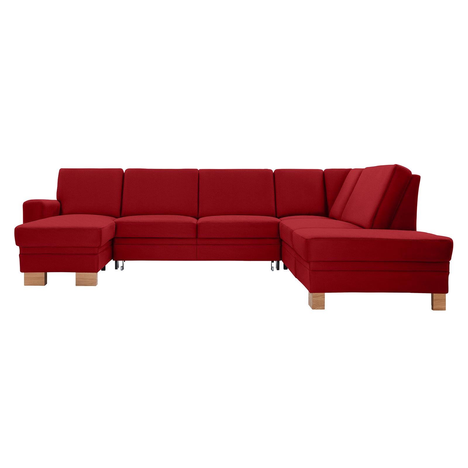 polsterpower Wohnlandschaft - Miro bordeaux - Basismodell - links
