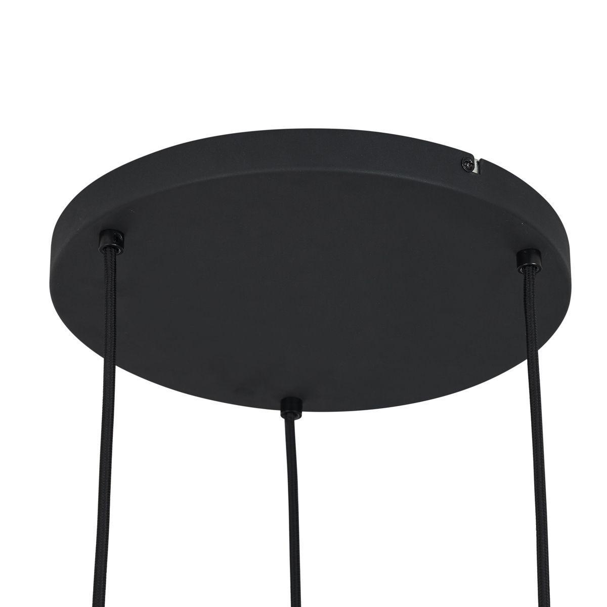 Moderne hanglamp zwart met smoke glas 3-lichts - Sheena