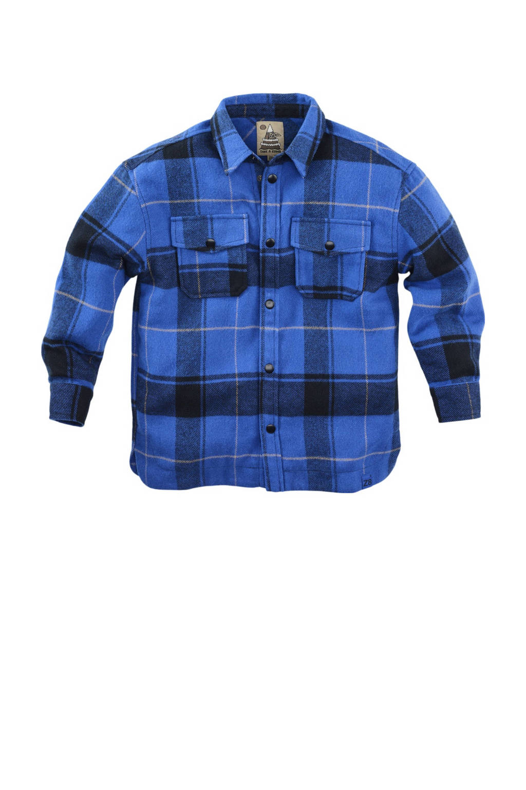 Z8 overshirt Clint met ruitenprint blauw/zwart