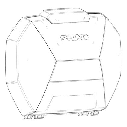 Couvercle Top case Shad SH38X - Gris