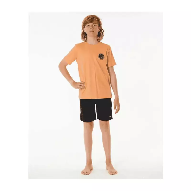 Teeshirt junior RIPCURL Wetsuit Icon Tee -Kids Peach Nectar