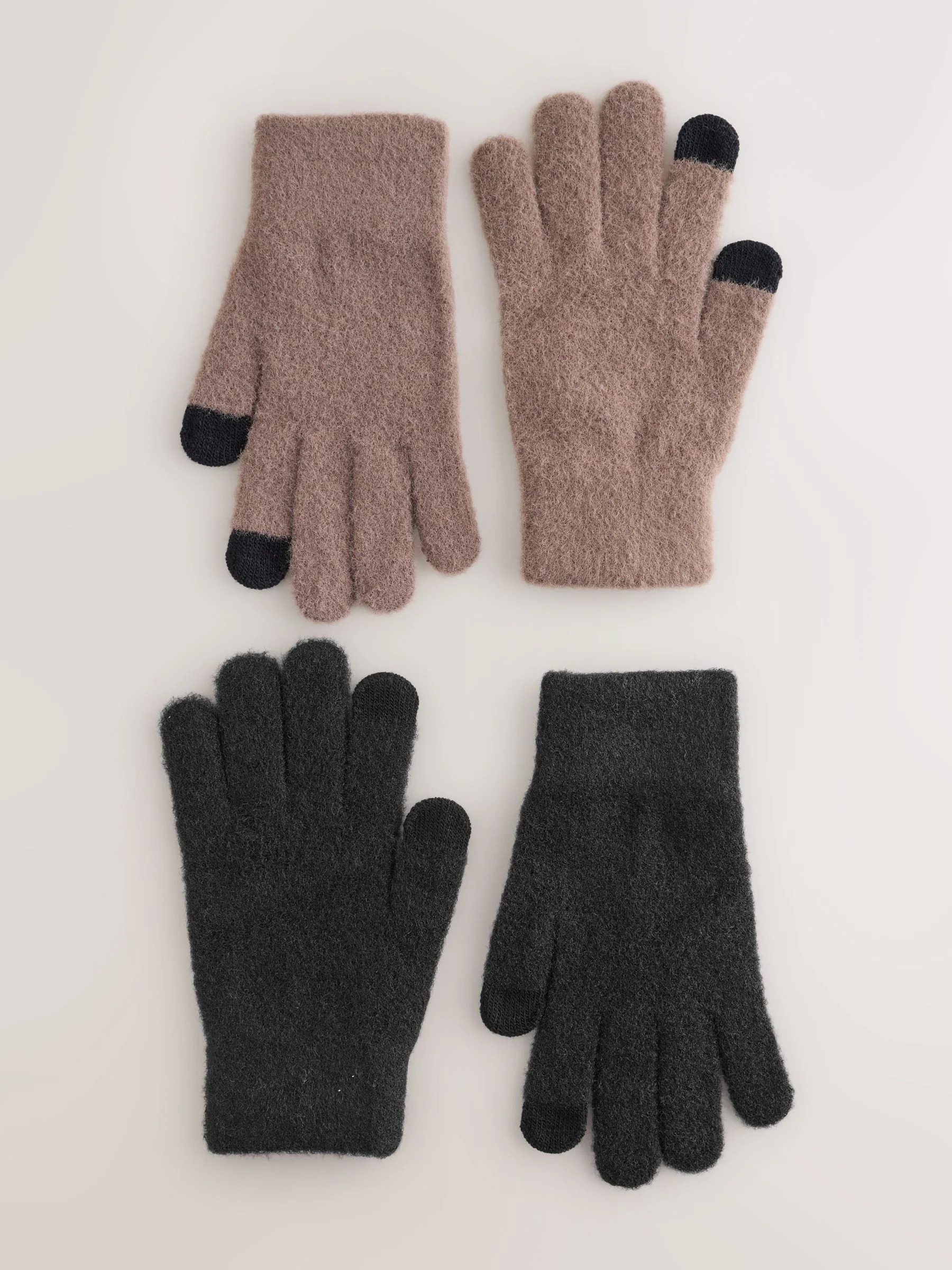 Mink/zwart - 2 paar magic handschoenen