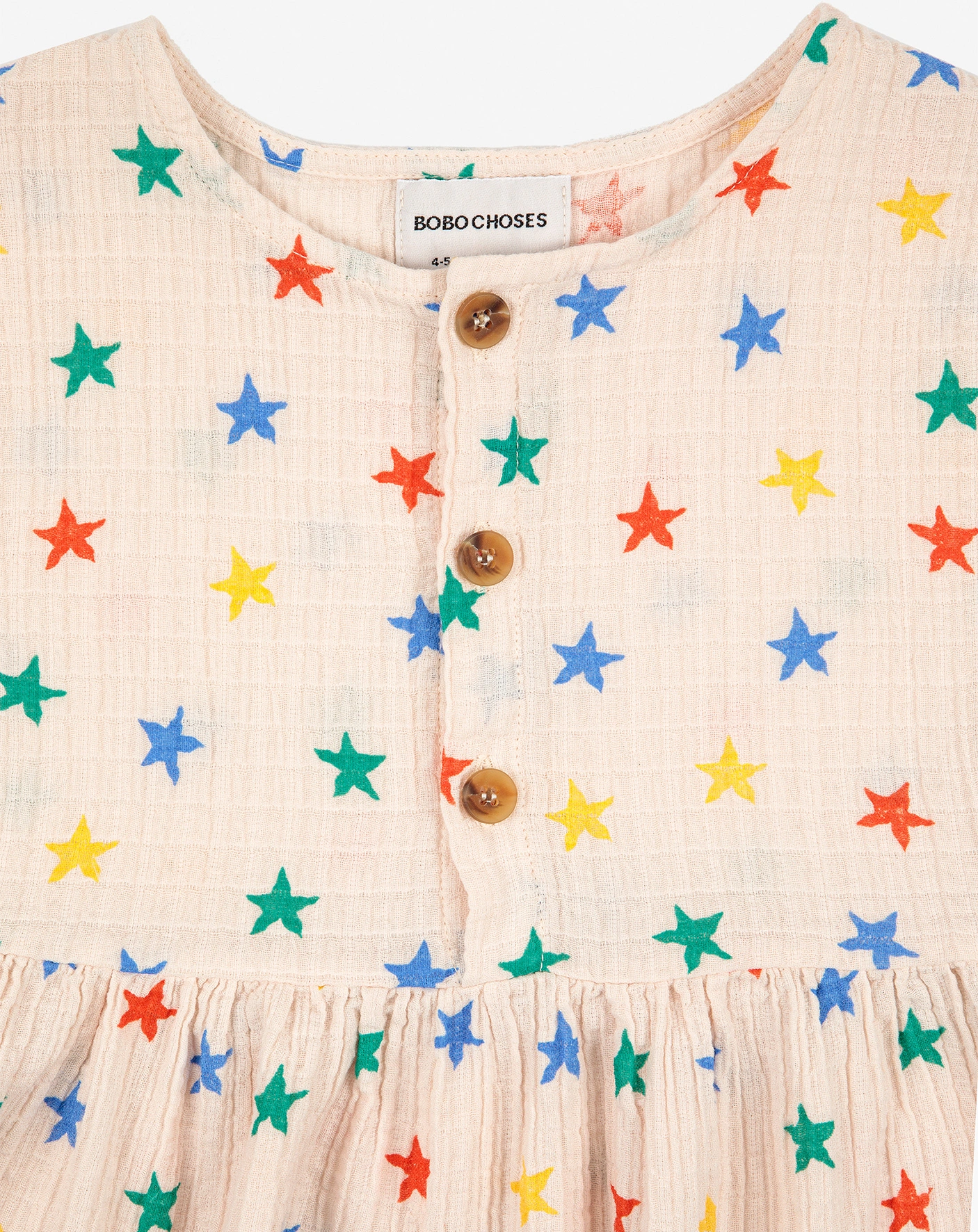 Kleid MULTICOLOR STARS ALL OVER in beige