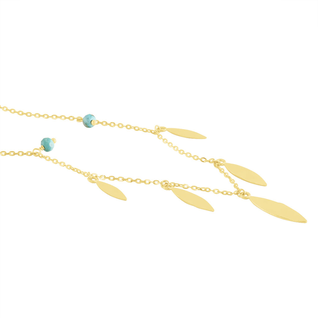 Collier Or Jaune Jehannet Turquoise