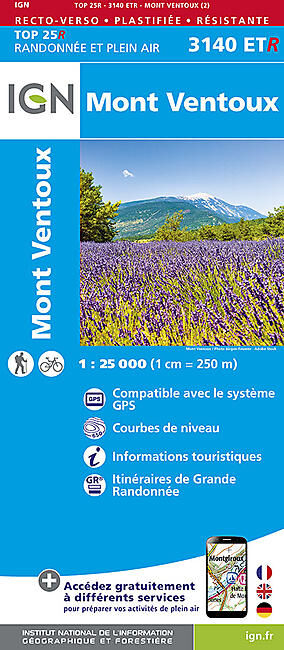 IGN - TOP25R 3140ETR MONT VENTOUX IGN