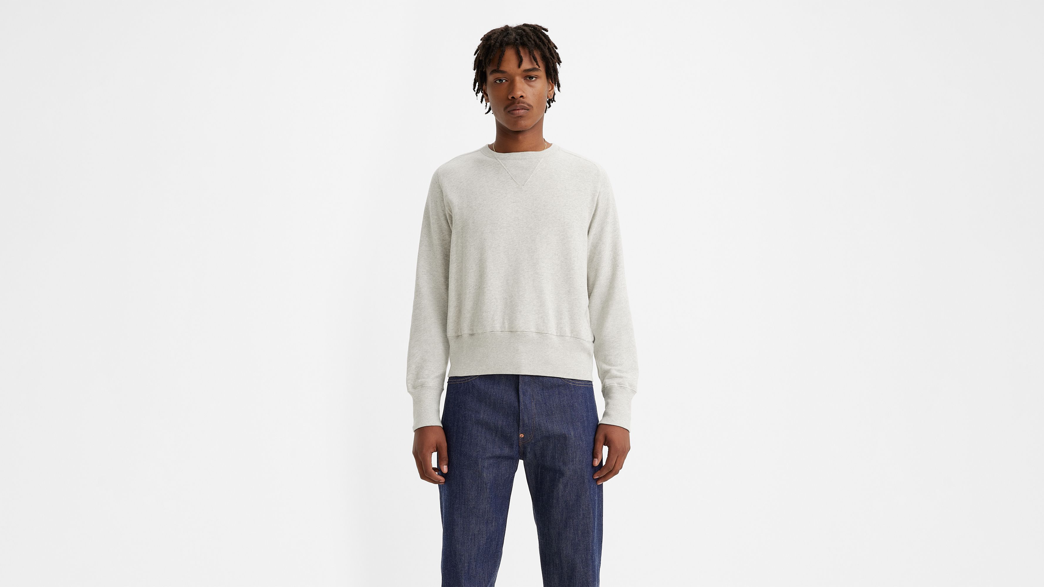 Sweat-shirt Bay Meadows Levi's® Vintage Clothing - Oatmeal Mele - Blanc