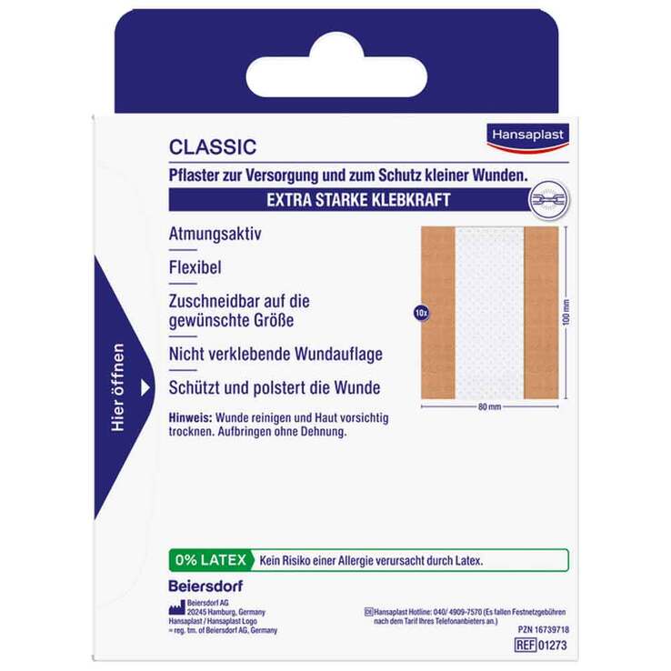 Hansaplast CLASSIC Pflaster 8 cm x 1 m, 1 St