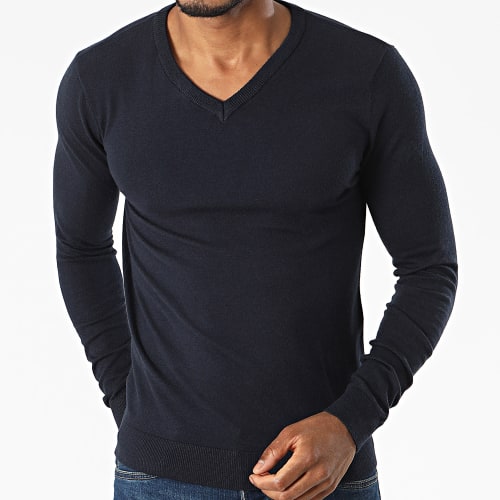 Pull Col V Bleu Marine