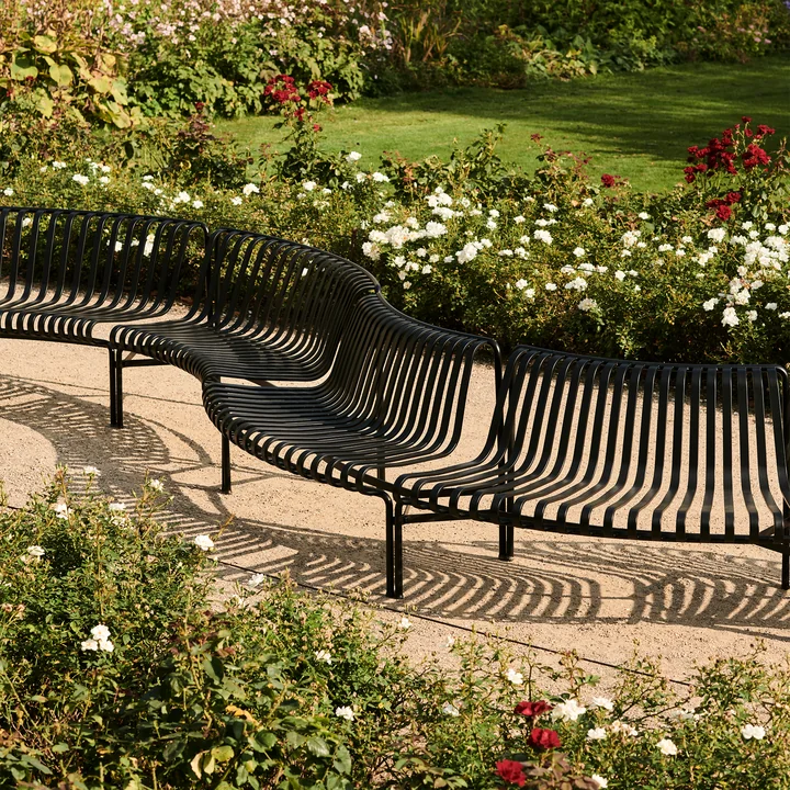 HAY - Palissade Park Dining Bench, In / In (2er-Set), anthrazit