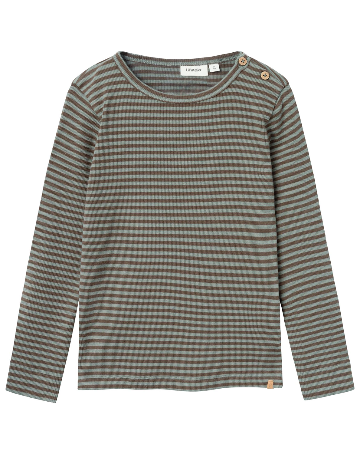 Langarmshirt NMMGAGO STRIPES in agave green
