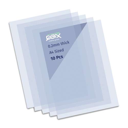 Qbix Mylar® Schablonen-Polyesterfolie, 10er-Pack