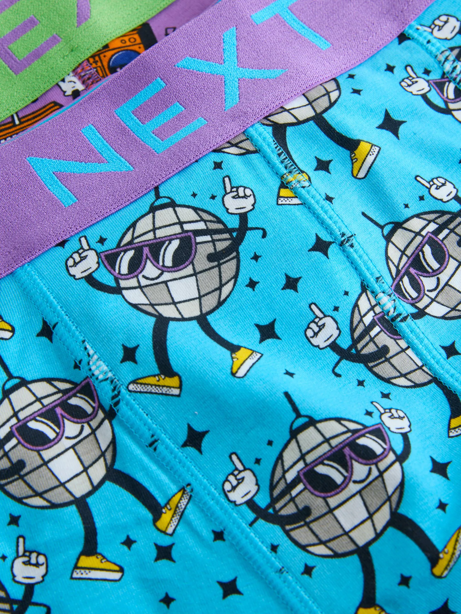 Heldere Disco Karakter - Verpakking van 8 - Boxershorts