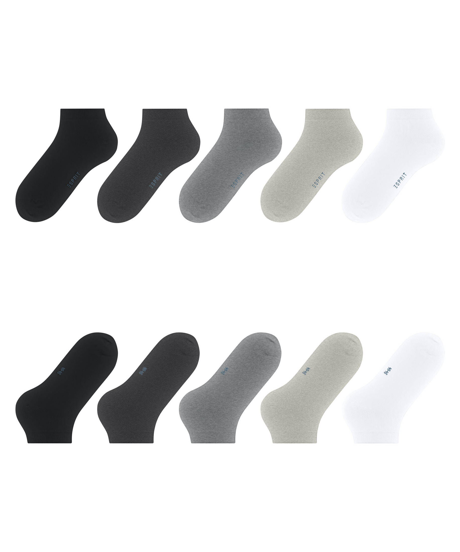 Esprit| Herren Sneakersocken Solid-Mix 5-Pack