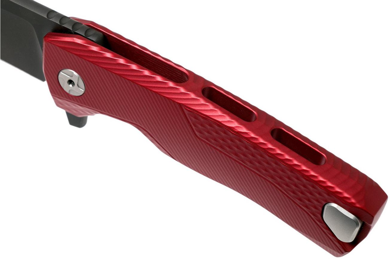 LionSteel ROK Black Red Aluminium ROK A RB zakmes