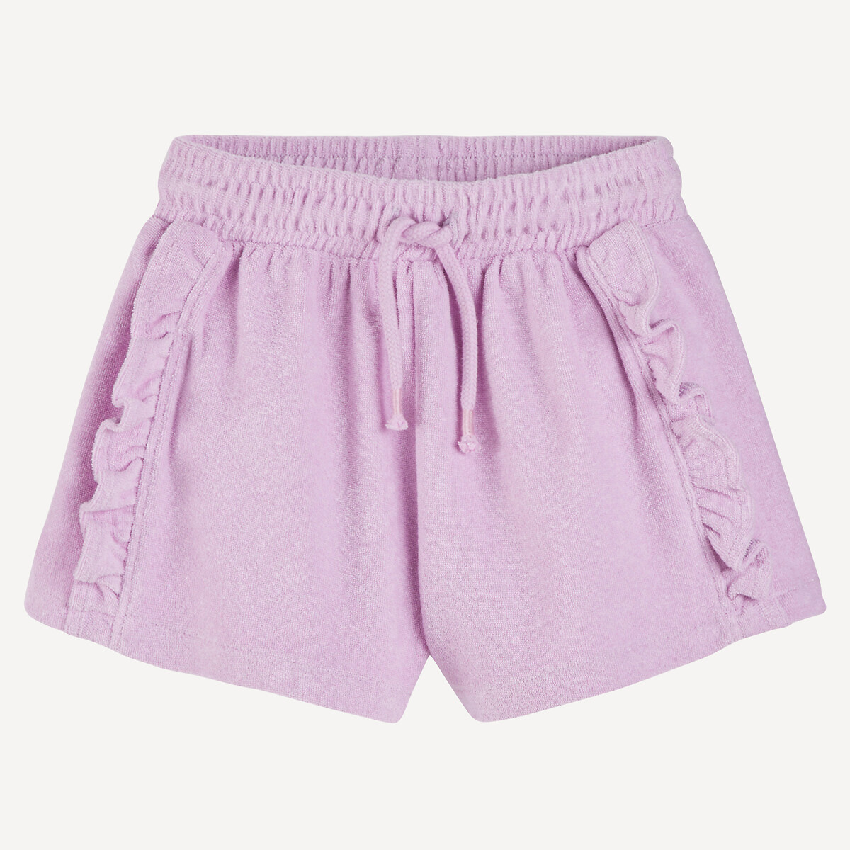 COLEÇÃO LA REDOUTE<br>Shorts de tecido atoalhado com babados
