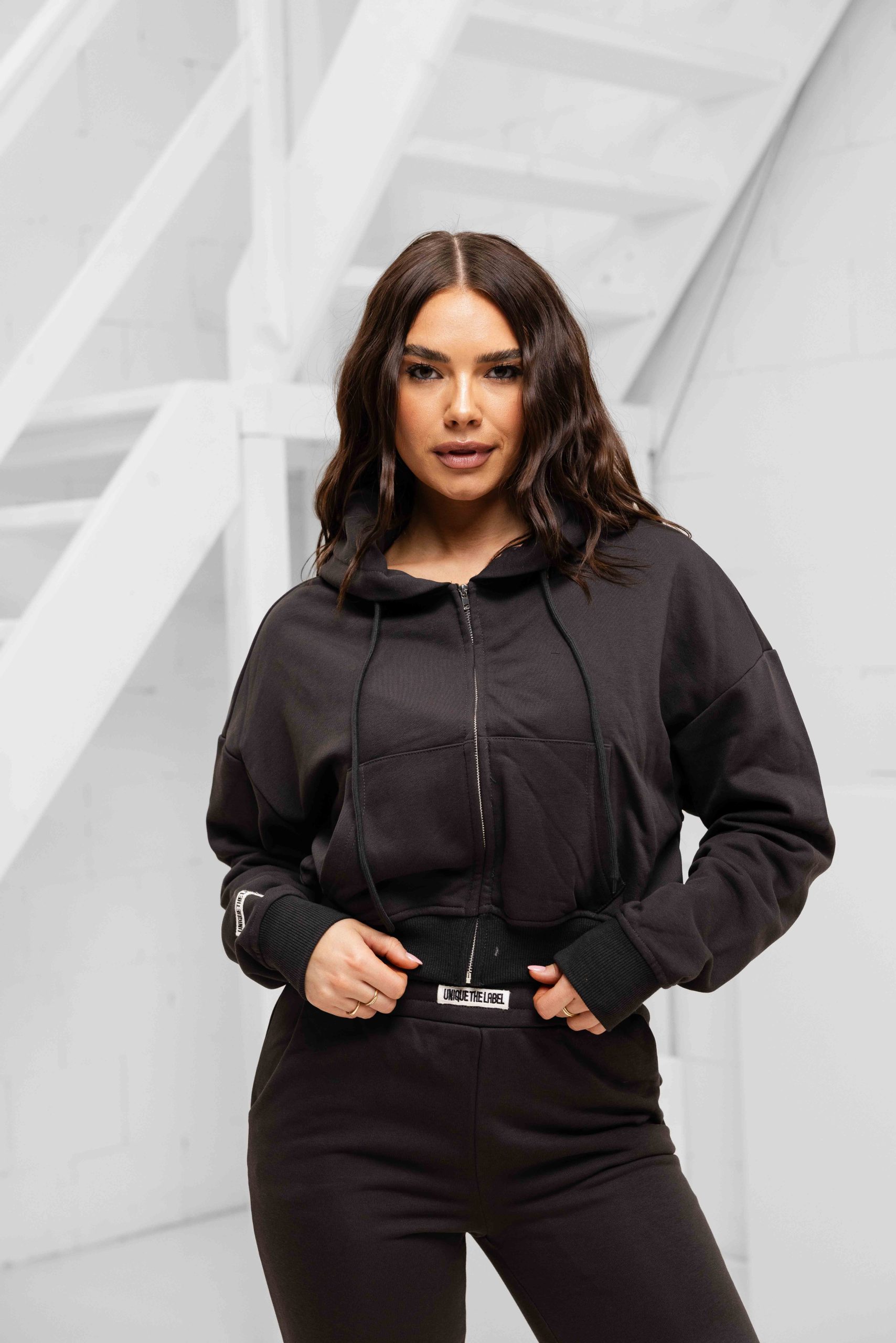 Unique The Label Molly Trainingspak Dames Donkergrijs