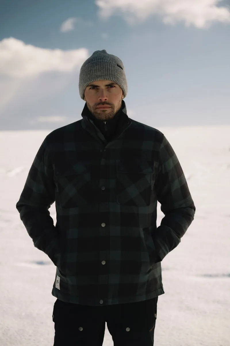 Twentyfour Finse Flannel Jakke H Mellomgrønn
