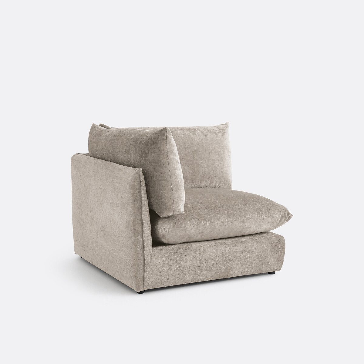 LA REDOUTE INTERIORS<br>Banco modular de getextureerd fluweel, Malo