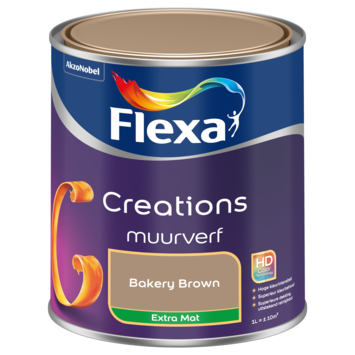 Flexa Creations muurverf extra mat bakery brown 1 liter