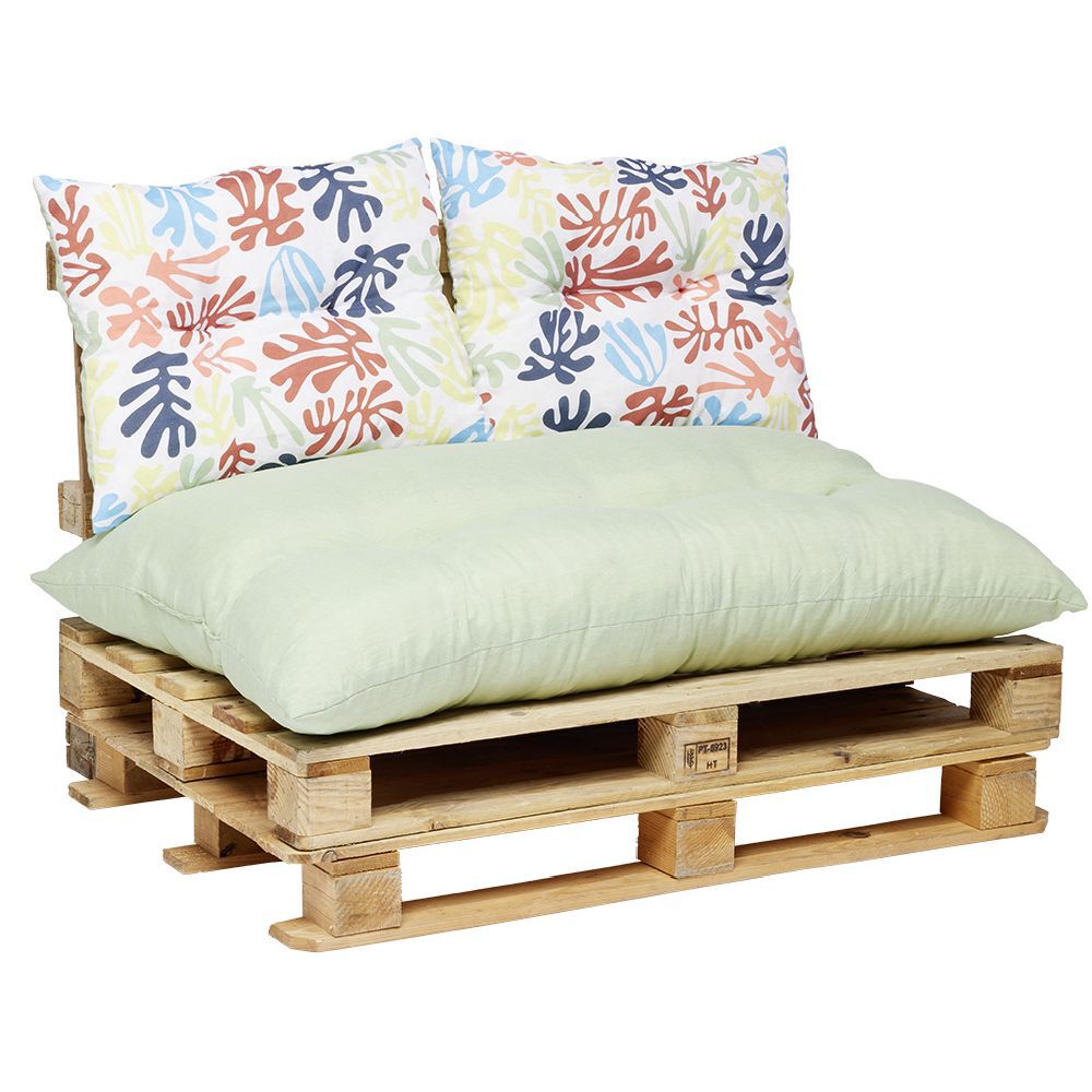 Coussin palette x3 vert
