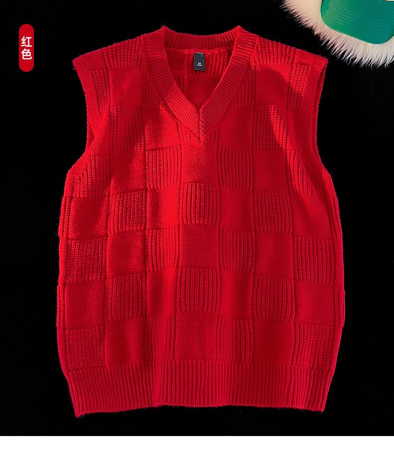 Dandyluxe - V-hals effen vest