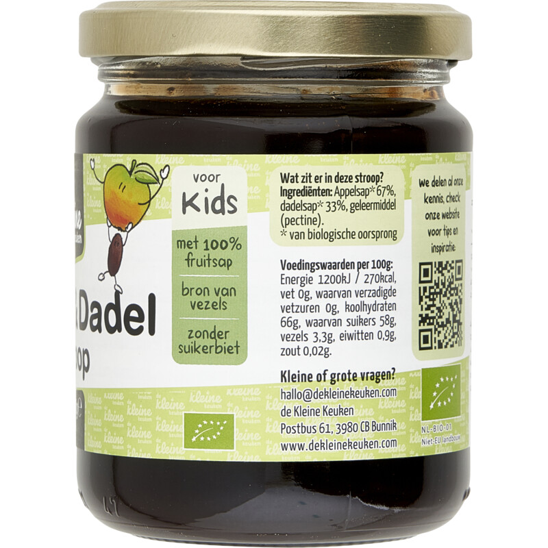De Kleine Keuken Biologische appel & dadel stroop kids