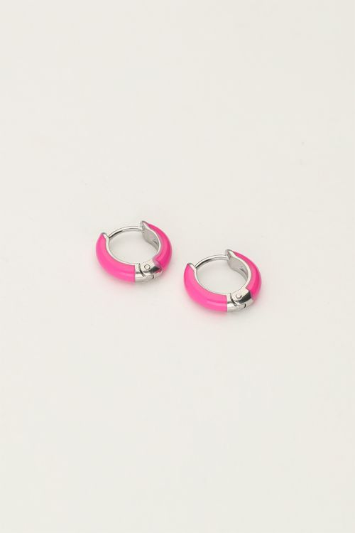 Candy oorringen klein roze