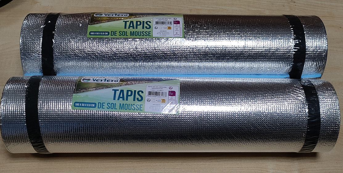 TAPIS SOL MOUSSE CAMPING 180X50X0.6CM