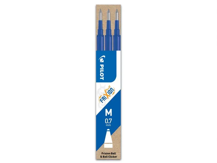 Refill Pilot FriXion Medium 0.7 mm blå - (3 stk.)