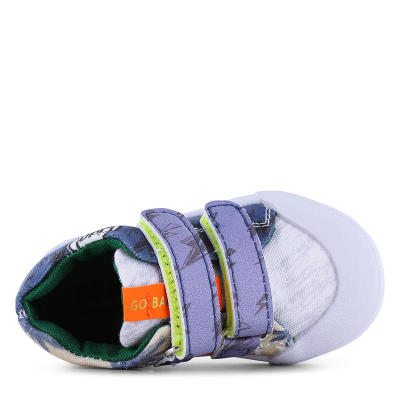 Go Bananas sneaker klittenband - Krokodil Canvas | Jongens schoenen