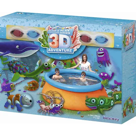 Bestway 3D Adventure Pool mit 2 3D-Brillen, ca. Ø 213cm
