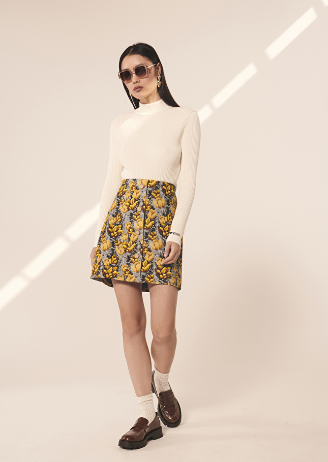 Jupe Javanagrise imprimé floral