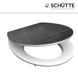 SCHÜTTE WC-Sitz Black Stone High Gloss MDF Absenkautomatik
