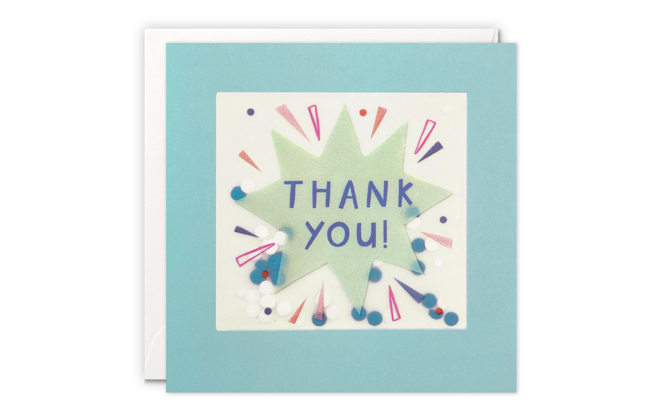 Dankeskarte Thank you 12.5 x 12.5 cmShakies Karte von James Ellis