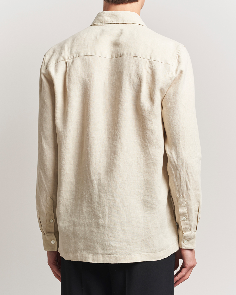 A Day's March Clean Cut Linen Shirt Oyster