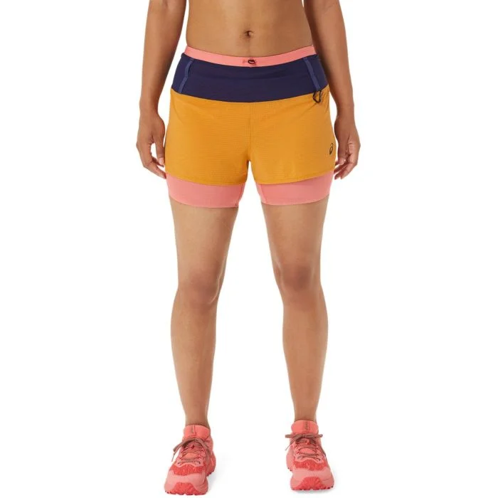 Asics Dame Shorts Fujitrail 2in1 Shorts Gul