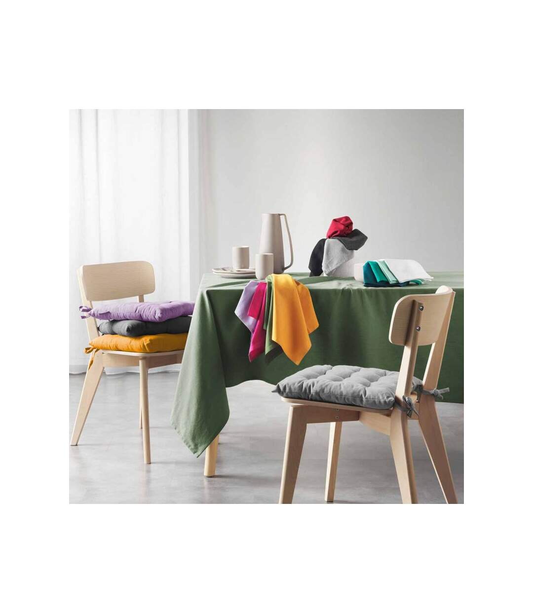 Lot de 3 Serviettes de Table Mistral 40x40cm Blanc